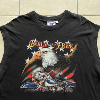 90’s Born To Be Free Chopper Tank Top XL