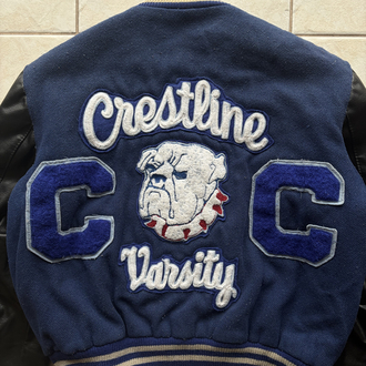 70’s Distressed DeLong Varsity Jacket S-M