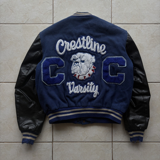 70’s Distressed DeLong Varsity Jacket S-M