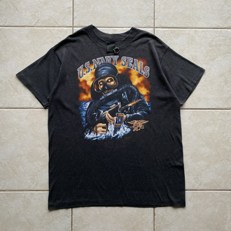 1989 3D Emblem Navy Seals Tee Large