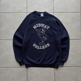 80’s Midway College Raglan Sweat S-M