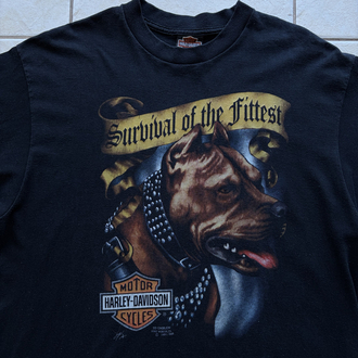 1991 Harley Davidson 3D Emblem Tee Large