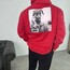 KIRMIZI 2PAC KAPÜŞONLU SWEATSHİRT 