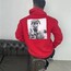 KIRMIZI 2PAC KAPÜŞONLU SWEATSHİRT 