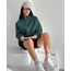 UNİSEX FERMUARLI BATO YAKA OVERSİZE SWEATSHİRT 