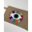Punch nakışlı Jüt clutch