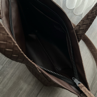 Süet Hasır Kahve City Bag