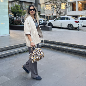 Kanvas Leopar Tote