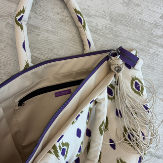 Kanvas İkat Desen Shopper