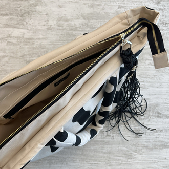 Kanvas Zebra Desen Shopper