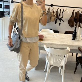 Süet Gri Hasır City Bag