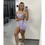 ONER ACTİVE LİLA BÜZGÜLÜ SHORT