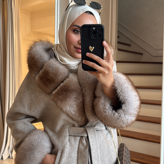 Andrea Fox Fur Caban 