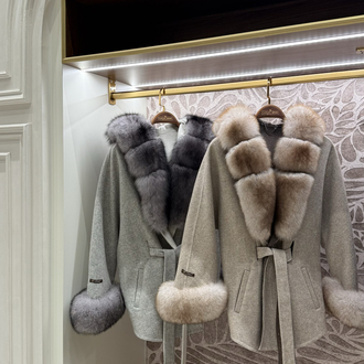 Andrea Fox Fur Caban 