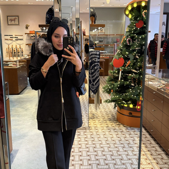 Premium Fox Fur Hoodie Set