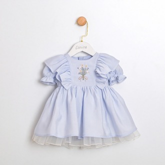 CLAIRE KIZ ELBİSE 6-9 / 9-12 / 12-18 / 18-24 AY - MAVİ