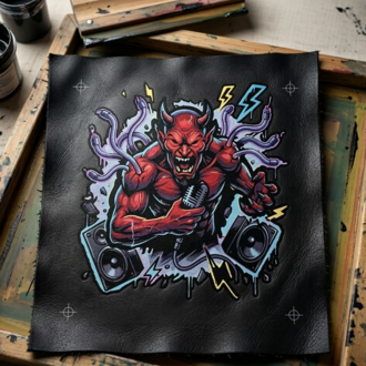 Rockstar Devil Vector Illustration - Music Demon SVG, EPS, PNG, DXF - Digital Download