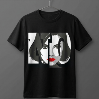 Modern Woman Portrait Vector Art - "NO - WOMAN" Bold Graphic Design SVG, EPS, PNG, DXF, AI