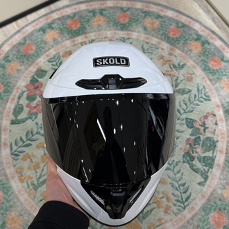 Skold Full Face Kask Sedefli Beyaz