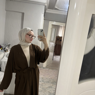 KAHVE ABAYA x SEÇTİĞİN İMANNOOR ŞAL