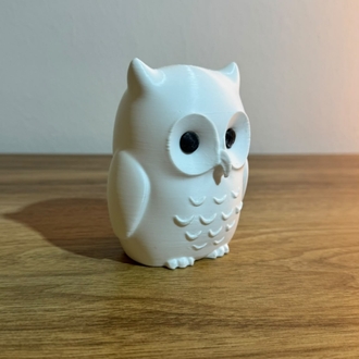 3D Işıklı Baykuş Figür