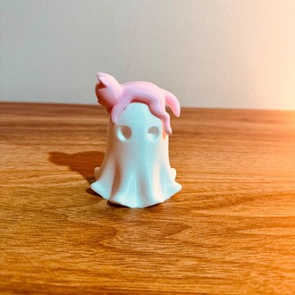 3D Kedili Hayalet Pembe