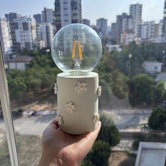 Çiçekli Lumi Abajur 