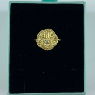 Gold Fatma Ana Eli Yüzük | 925 Ayar Gümüş