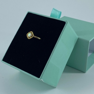 Gold Opal Taşlı Yüzük | 925 Ayar Gümüş