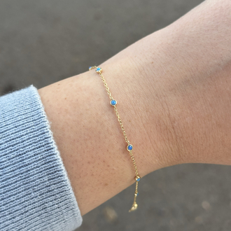 Opal taşı bileklik 925 Silver