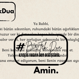 Huzur ve Mutluluk Duası (Dijital JPG Görsel)