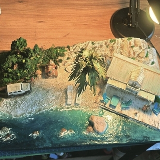 epoksi denizli,yazlıklı diorama