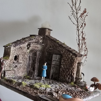 yıkık ev diorama