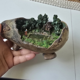 kabak içinde göllü diorama
