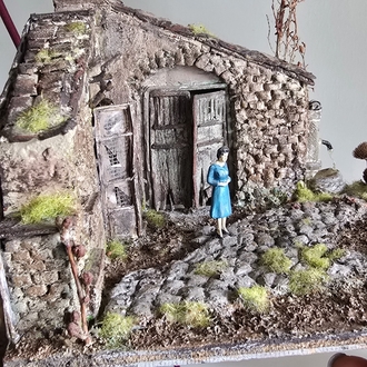 yıkık ev diorama