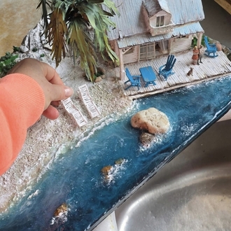 epoksi denizli,yazlıklı diorama