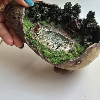 kabak içinde göllü diorama