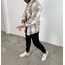 unisex krem bebemavi ekoseli oduncu gömlek