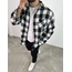 unisex siyah beyaz ekoseli oduncu gömlek