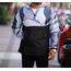 unisex yağmurluk siyah beyaz