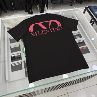 VALENTINO SIRT BASKILI PREMİUM TİŞÖRT (SİYAH)