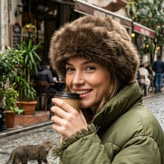 Peluş Sibirya Kalpak Kışlık Kadın Şapka