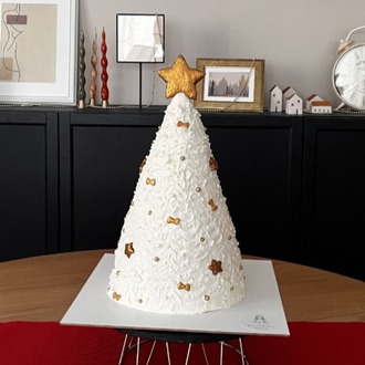New Year Russian Medovik Tree Cake / 20-25 Kişilik