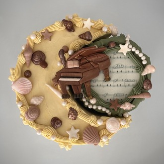 Music & Moon - Themed Birthday Cake