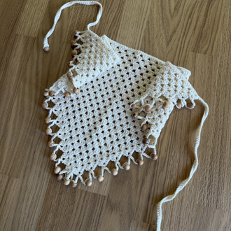 Boncuklu örgü bandana