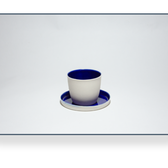 Porselen Kulpsuz Espresso Fincanı ve Tabağı - 1