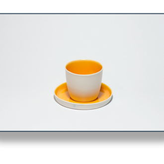 Porselen Kulpsuz Espresso Fincanı ve Tabağı - 2