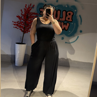 Siyah Yazlık İnce Spor Tulum