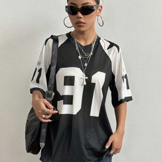 Black 91 Oversize Jersey