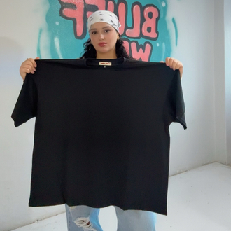 Siyah Aşırı Oversize Unısex Tişört